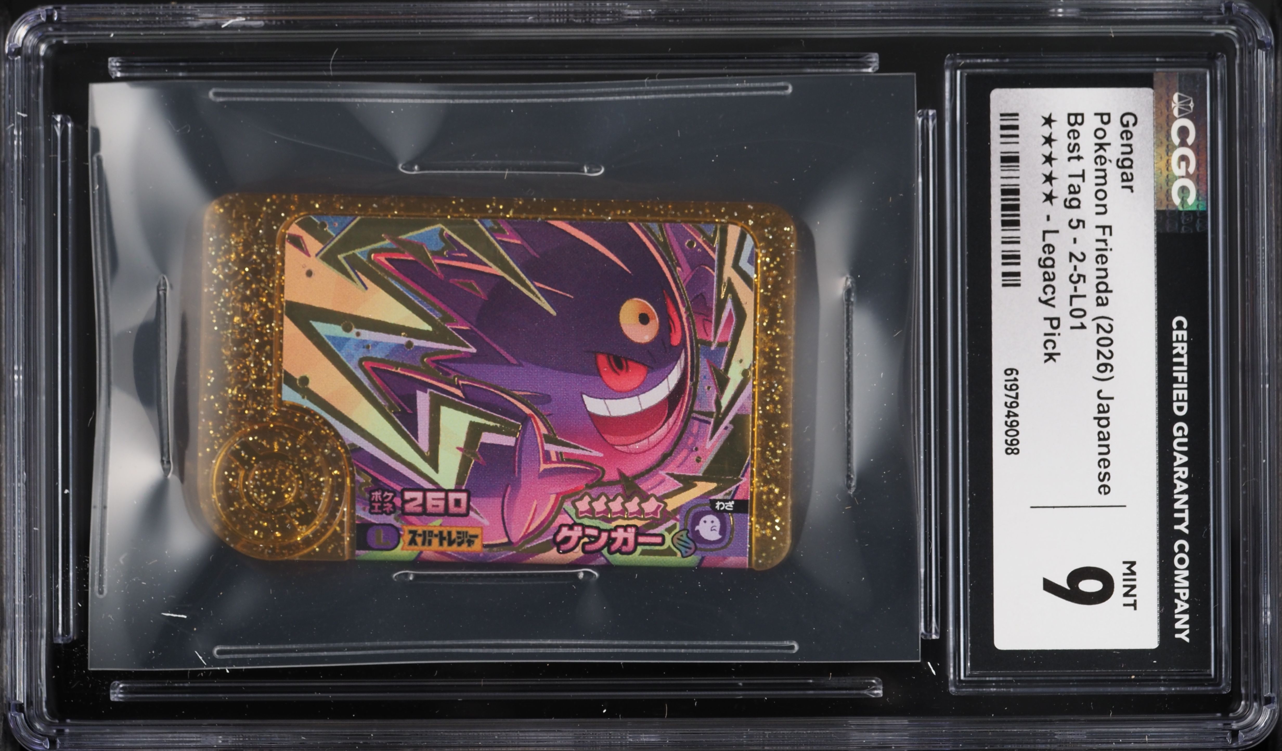 2026 Pokemon Japanese Frienda Best Tag 5 Legacy Pick Gengar #2-5-L01 CGC 9 MINT