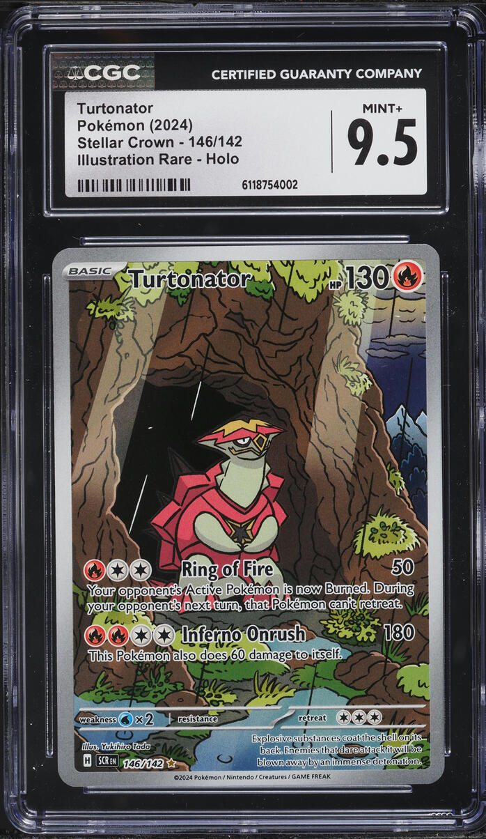 2024 Pokemon Scarlet & Violet Stellar Crown IR Turtonator #146 CGC 9.5 MINT+