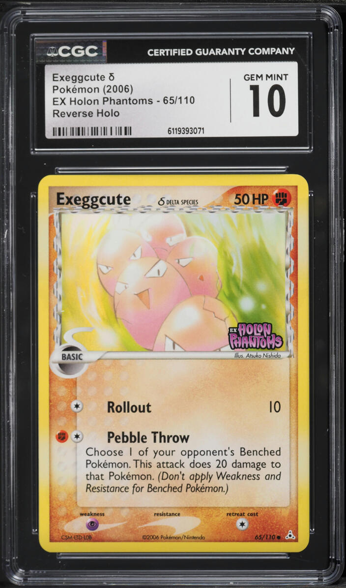 2006 Pokemon EX Holon Phantoms Reverse Holo Exeggcute #65 CGC 10 GEM MINT