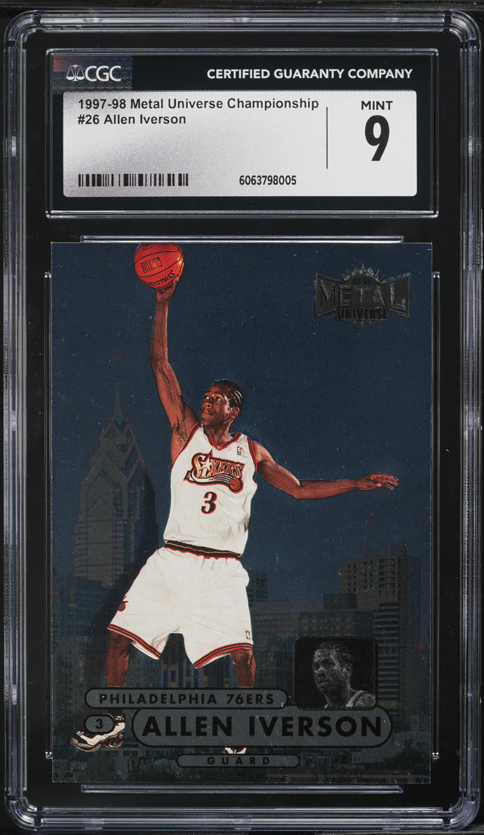 1997 Metal Universe Championship Allen Iverson #26 CGC 9 MINT