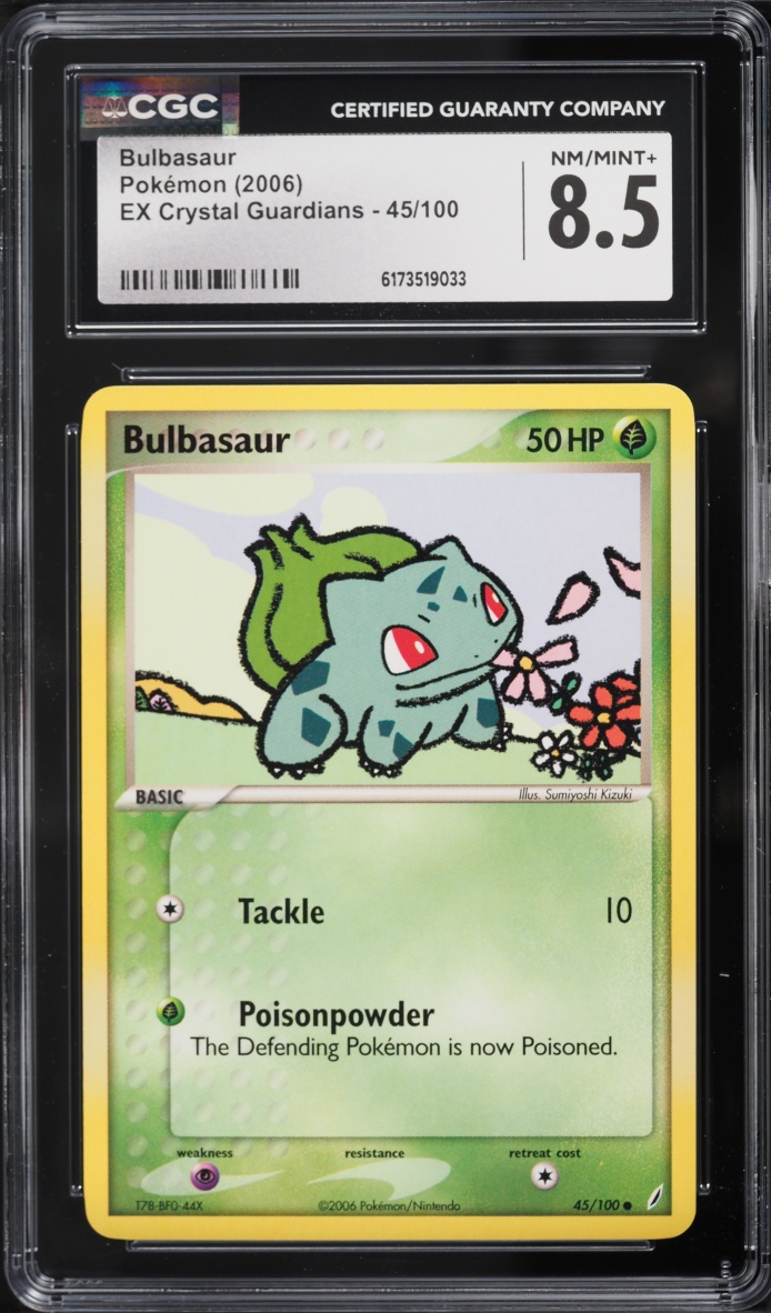 2006 Pokemon EX Crystal Guardians Bulbasaur #45 CGC 8.5 NM-MT+