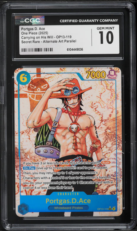 2025 One Piece Royal Blood Treasure Rare Portgas D. Ace #OP08-052