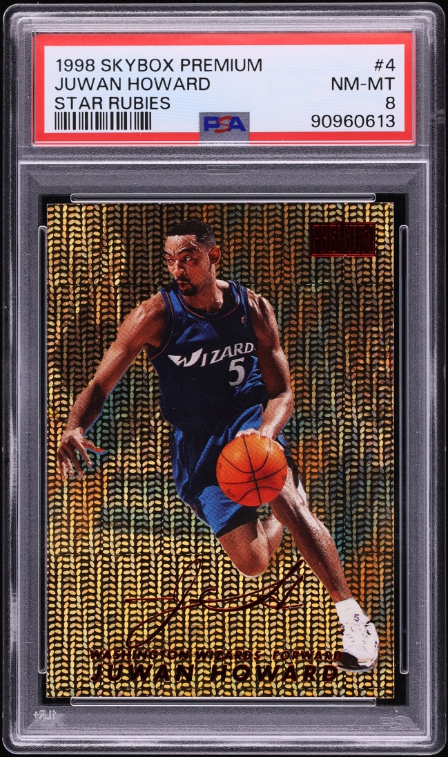 1998 Skybox Premium Star Rubies Juwan Howard /50 #4 PSA 8 NM-MT