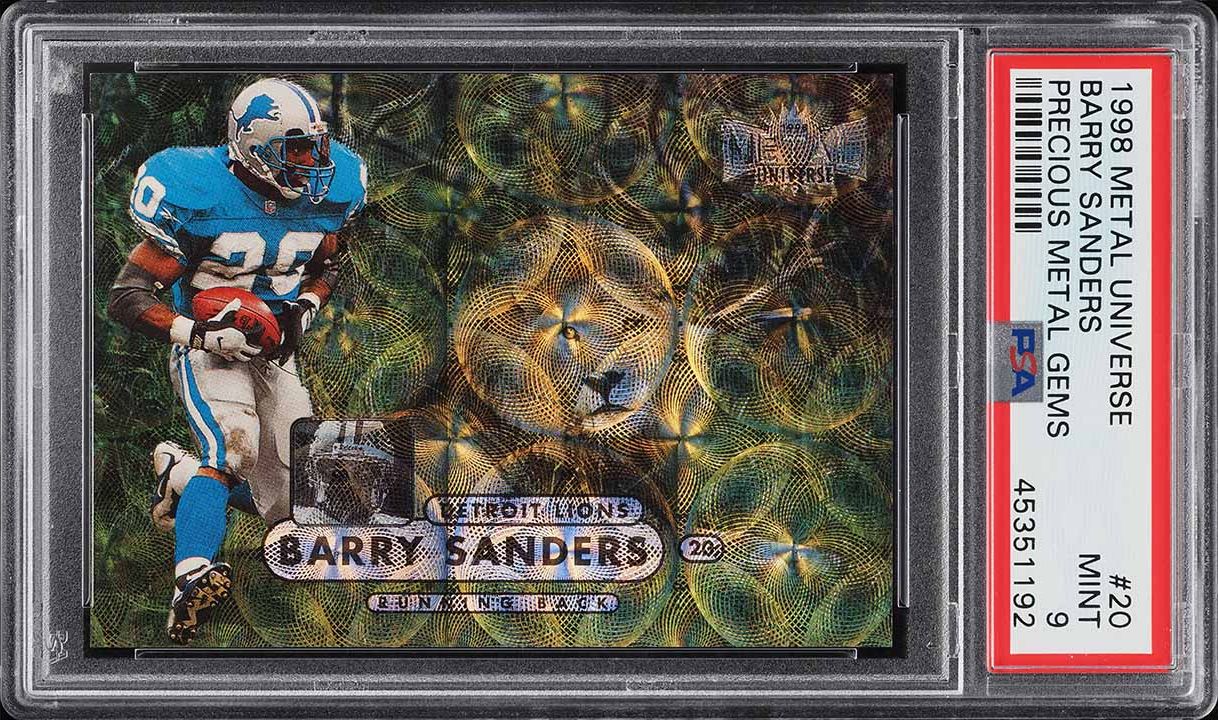 1998 Metal Universe Precious Metal Gems Barry Sanders PMG /50 #20