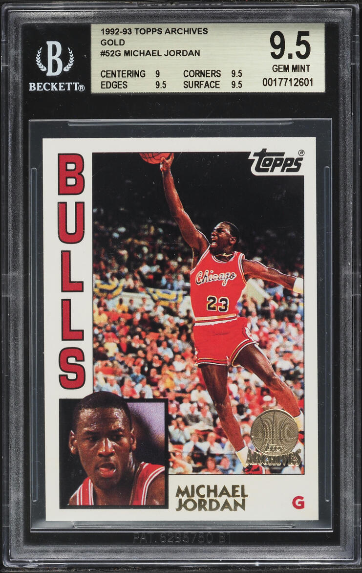 1992 Topps Archives Gold Michael Jordan #52 BGS 9.5 GEM MINT