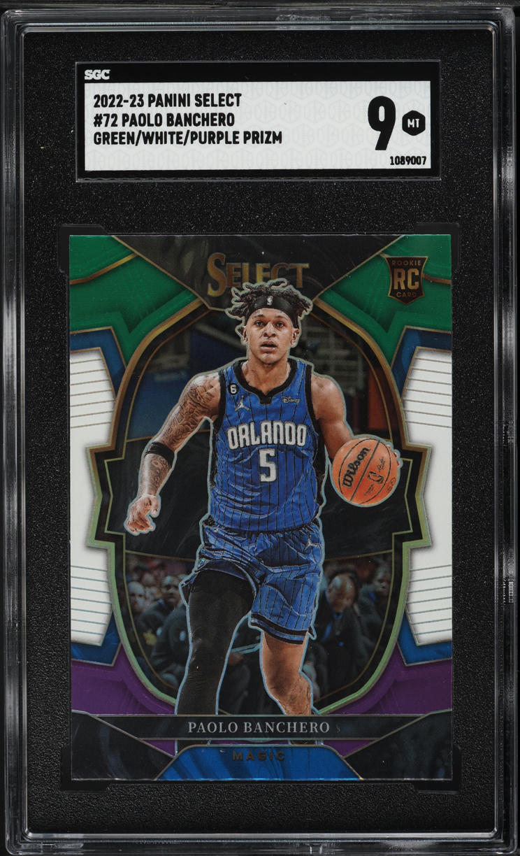 2022 Select Concourse Green White Purple Prizm Paolo Banchero ROOKIE #72 SGC 9