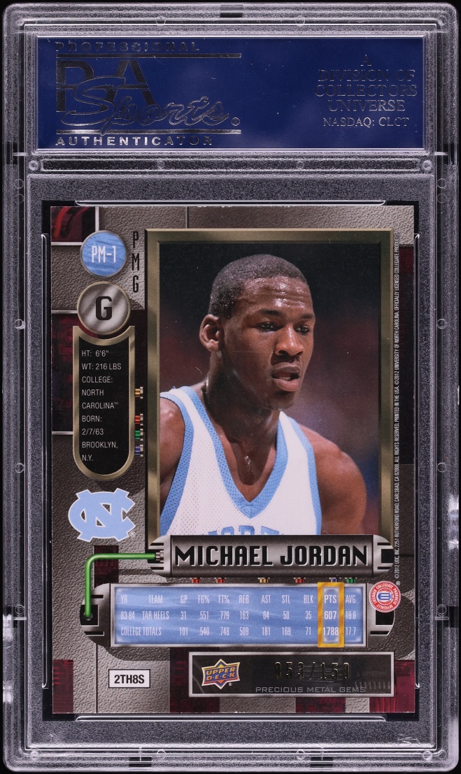 2011 Fleer Retro Precious Metal Gems PMG Red Michael Jordan /150 #PM-1 PSA 10 GEM MINT