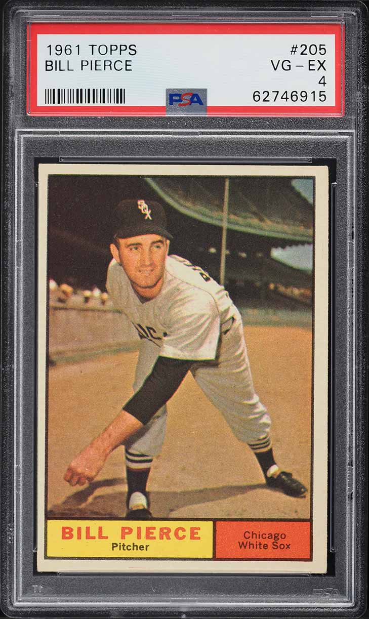 1961 Topps Bill Pierce #205 PSA 4 VGEX