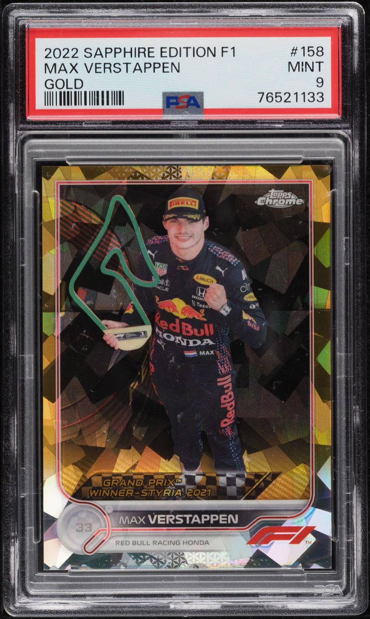 2022 Topps Chrome Formula 1 Sapphire Edition Gold Max Verstappen