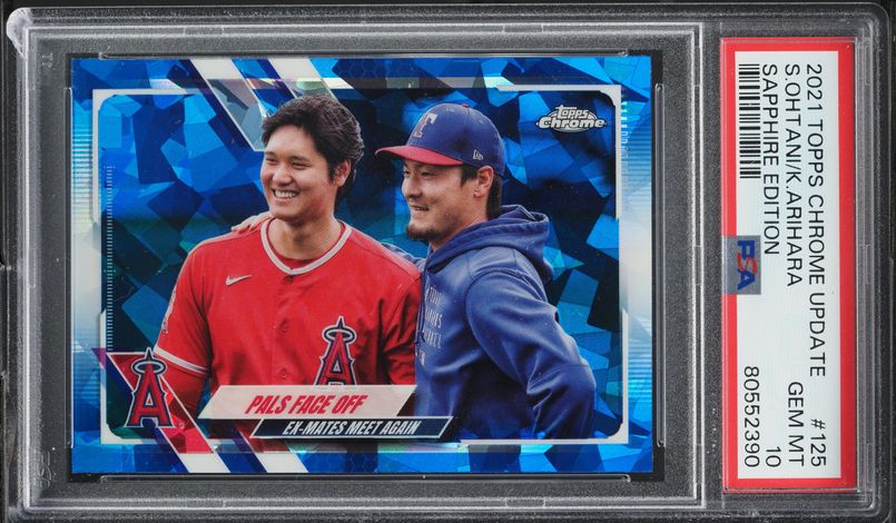 2021 Topps Stadium Club Chrome #37b Shohei Ohtani PSA 8 on