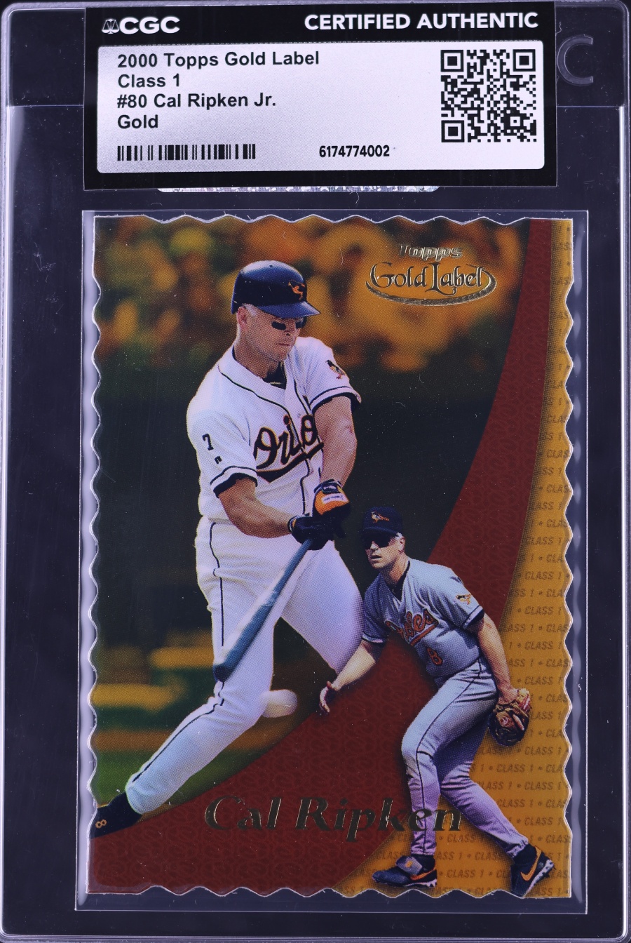 2000 Topps Gold Label Class 1 GOLD Cal Ripken Jr. /100 #80 CGC AUTH