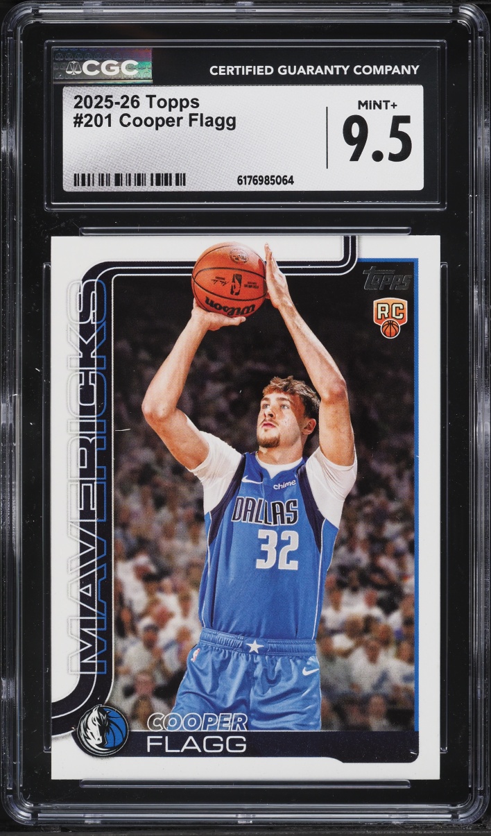 2025 Topps Basketball Cooper Flagg ROOKIE #201 CGC 9.5 MINT+
