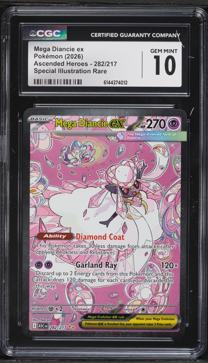 2026 Pokemon Mega Evolution Ascended Heroes SIR Mega Diancie ex #282 CGC 10 GEM MINT