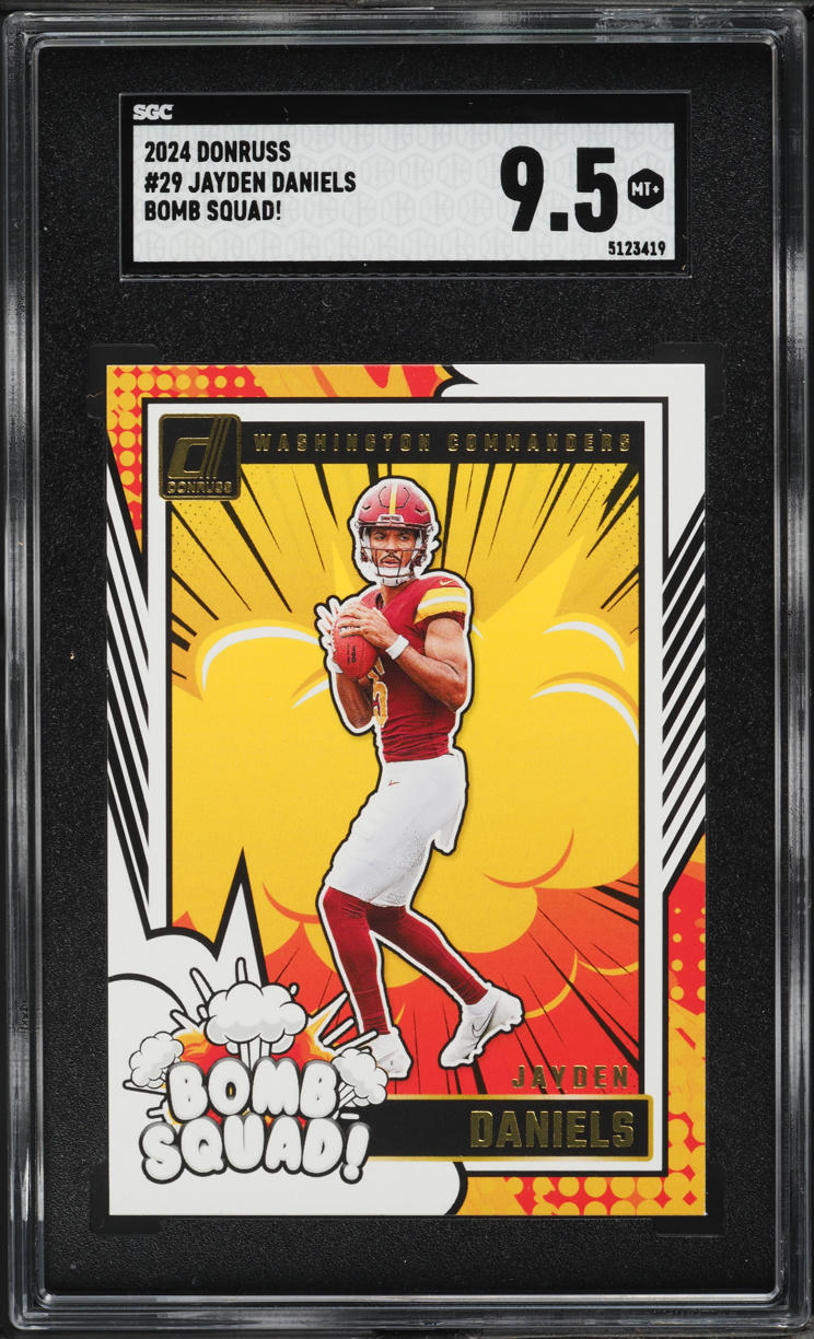 2024 Donruss Bomb Squad! Jayden Daniels ROOKIE #29 SGC 9.5 MINT+
