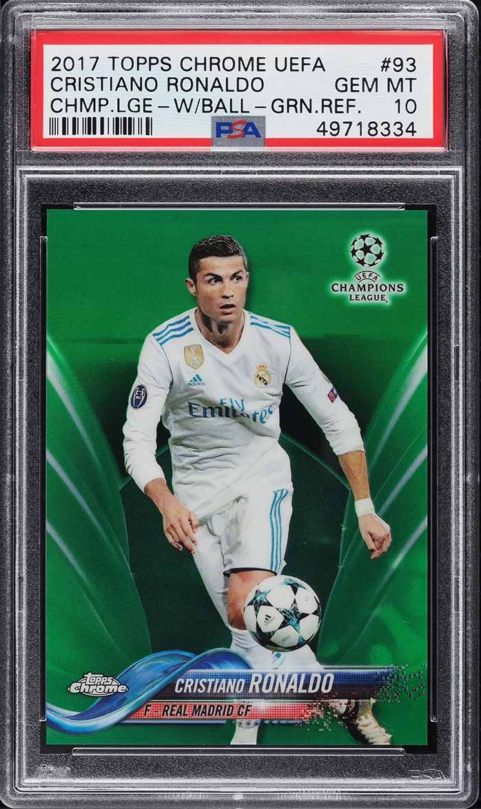 2017 Topps Chrome UEFA Champions Green Refractor Cristiano