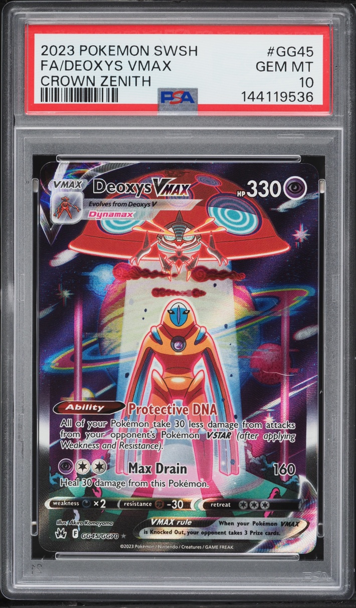 2023 Pokemon Sword & Shield Crown Zenith Alt Art Deoxys Vmax #GG45 PSA 10 GEM MINT