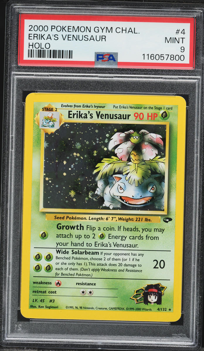 2000 Pokemon Gym Challenge Holo Erika's Venusaur #4 PSA 9 MINT