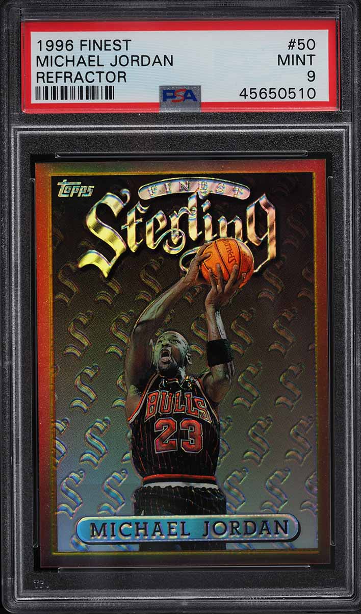 1996 Finest Sterling Refractor Michael Jordan #50 PSA 9 MINT on