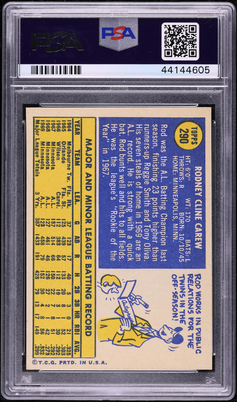 1970 Topps Rod Carew #290 PSA 8 NM-MT