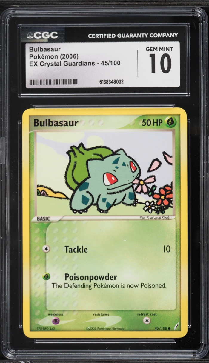 2006 Pokemon EX Crystal Guardians Bulbasaur #45 CGC 10 GEM MINT