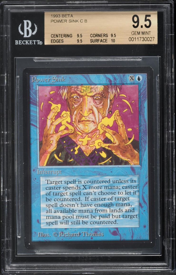 1993 Magic The Gathering MTG Beta Power Sink BGS 9.5 GEM MINT