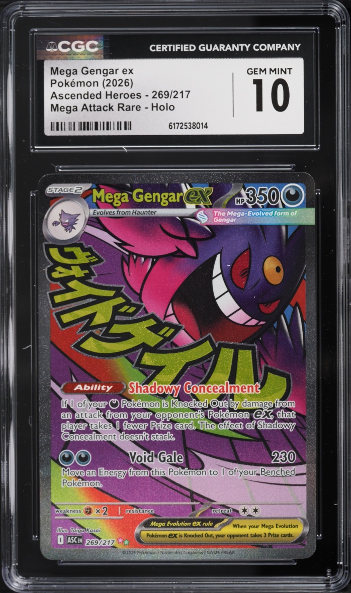 2026 Pokemon Mega Evolution Ascended Heroes MA Mega Gengar Ex #269 CGC 10 GEM MINT