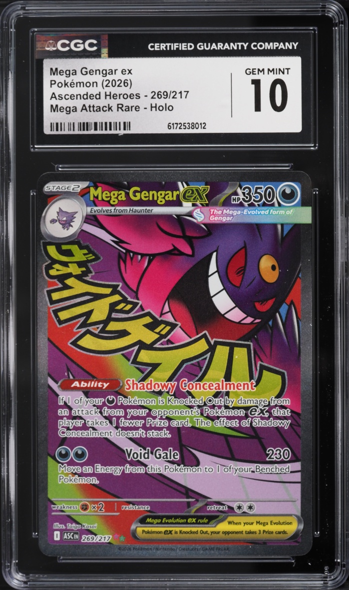 2026 Pokemon Mega Evolution Ascended Heroes MA Mega Gengar Ex #269 CGC 10 GEM MINT