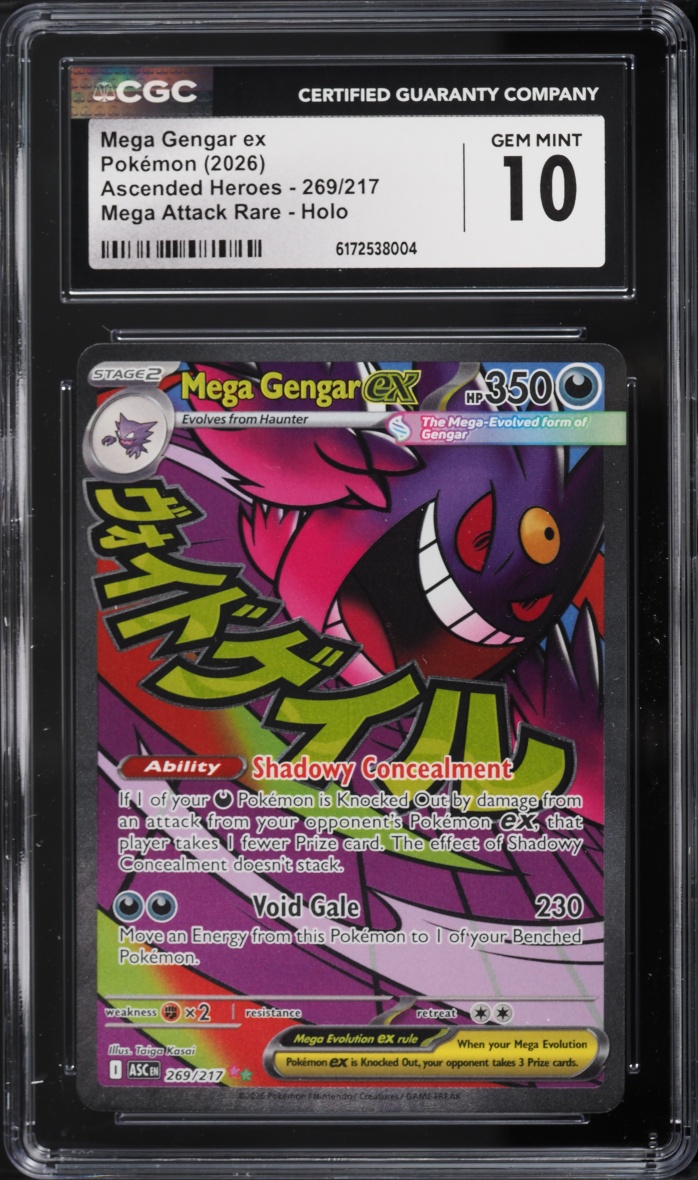 2026 Pokemon Mega Evolution Ascended Heroes MA Mega Gengar Ex #269 CGC 10 GEM MINT