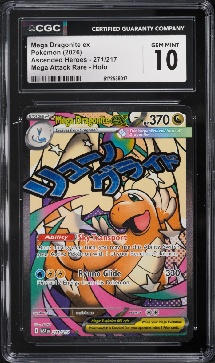 2026 Pokemon Mega Evolution Ascended Heroes MA Mega Dragonite Ex #271 CGC 10 GEM MINT