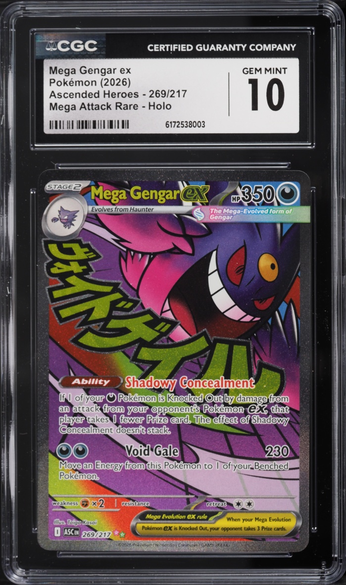 2026 Pokemon Mega Evolution Ascended Heroes MA Mega Gengar Ex #269 CGC 10 GEM MINT