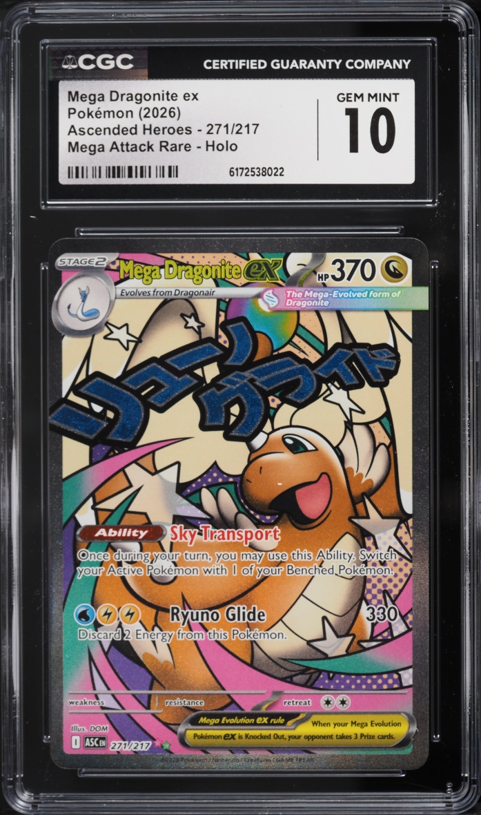 2026 Pokemon Mega Evolution Ascended Heroes MA Mega Dragonite Ex #271 CGC 10 GEM MINT