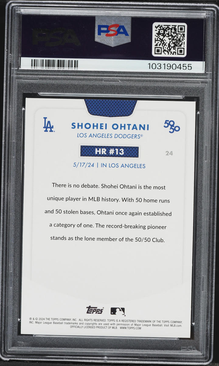 2024 Topps 50/50 Shohei Ohtani #24 PSA 9 MINT