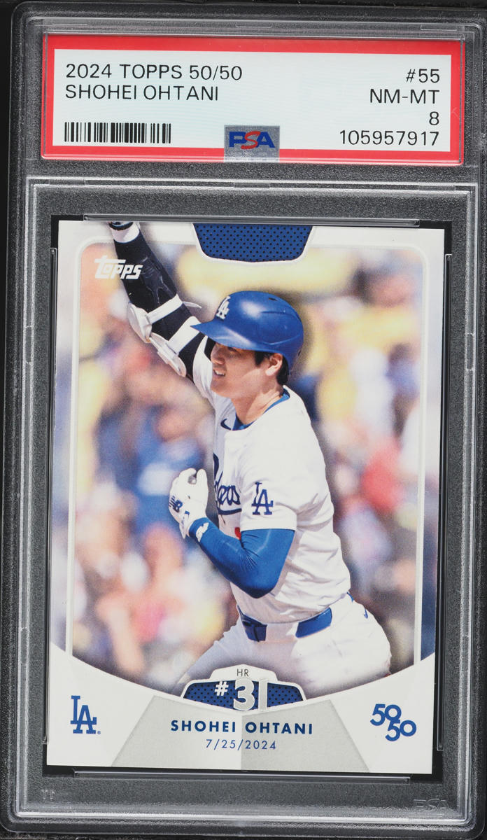 2024 Topps 50/50 Shohei Ohtani #55 PSA 8 NM-MT
