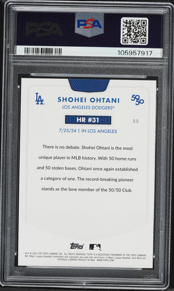2024 Topps 50/50 Shohei Ohtani #55 PSA 8 NM-MT