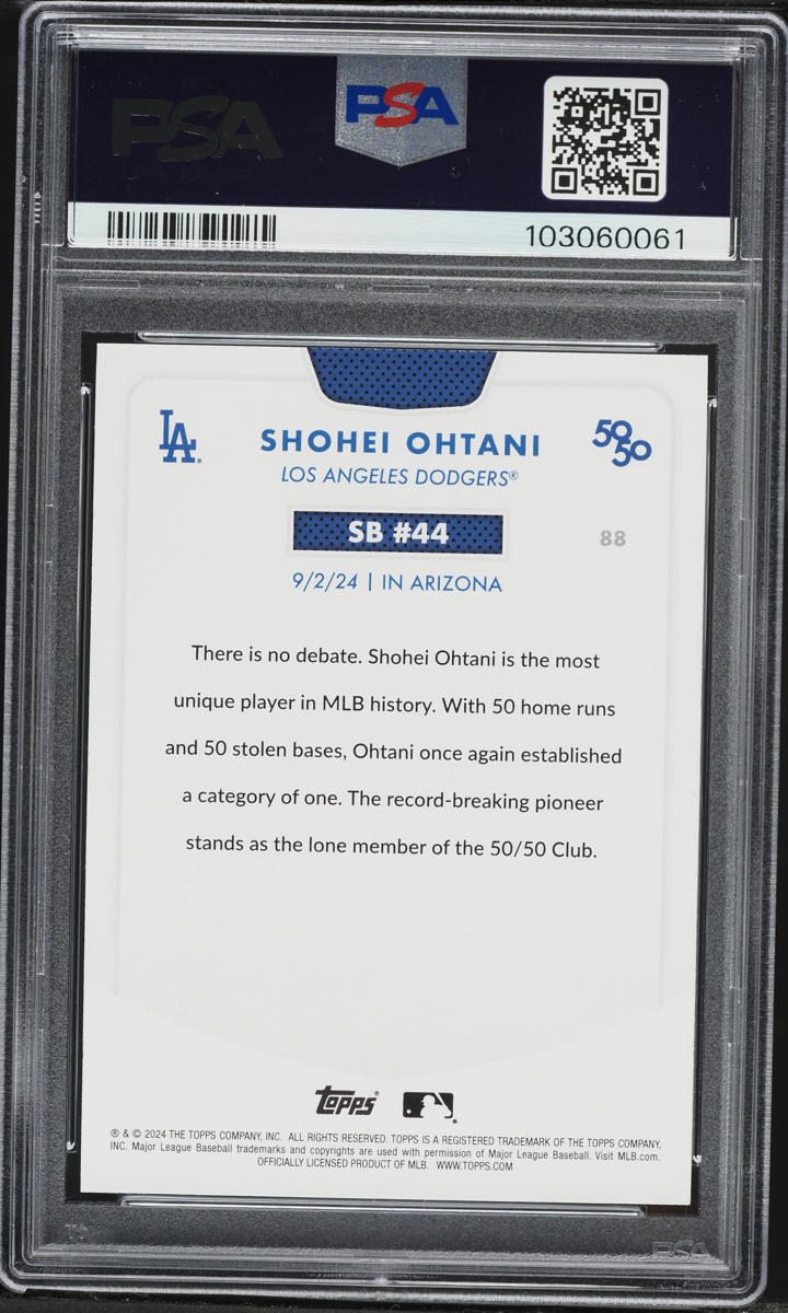 2024 Topps 50/50 Shohei Ohtani #88 PSA 10 GEM MINT