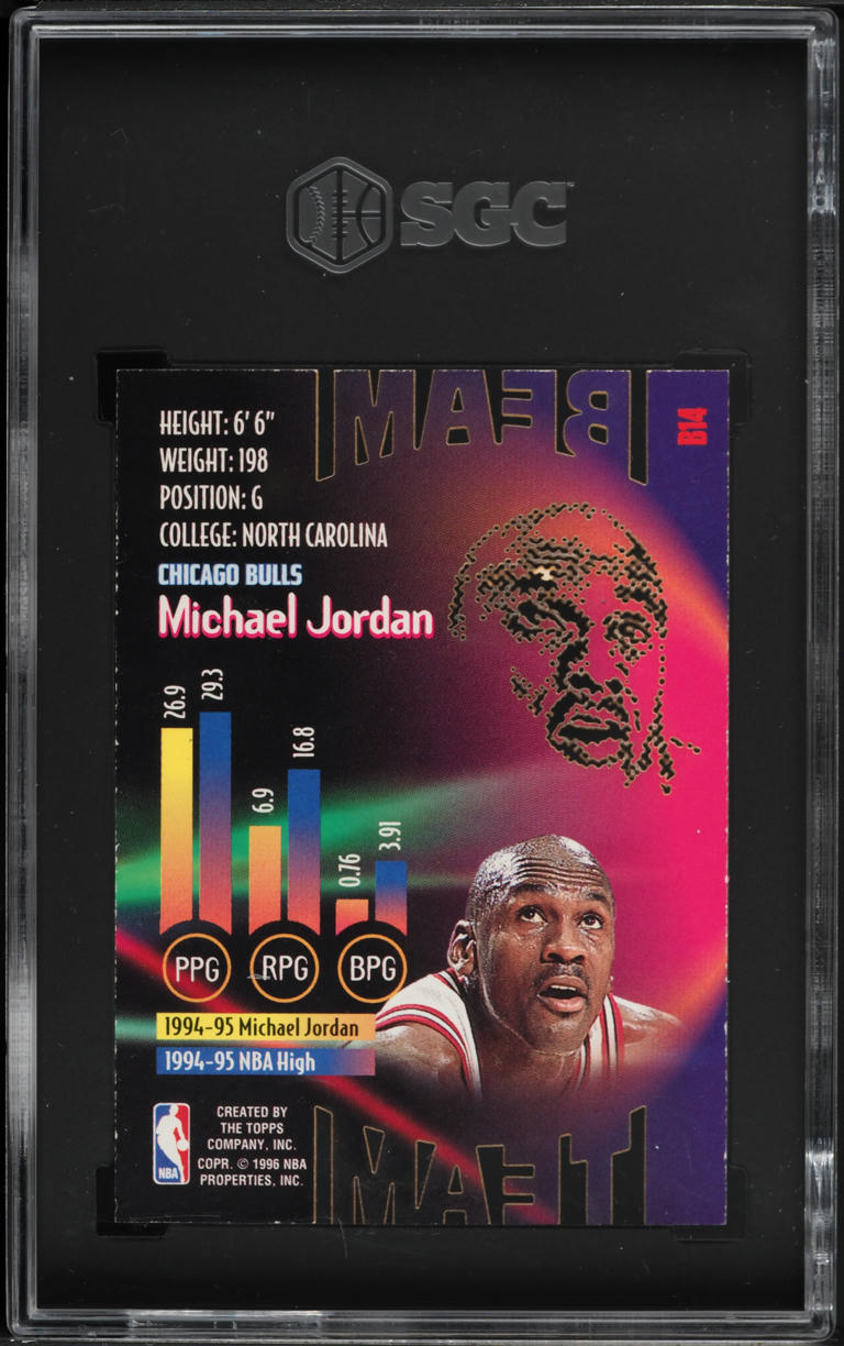 1995 Stadium Club Beam Team Michael Jordan #B14 SGC 8 NM-MT