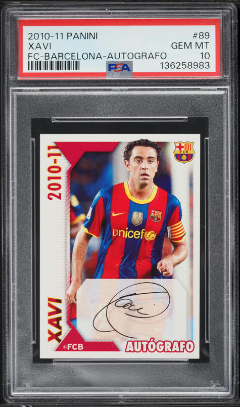 1998 Panini Barca Centenari Xavier Herandez Creus ROOKIE #190 PSA