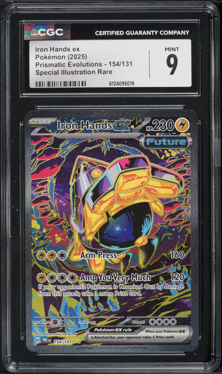 2025 Pokemon Scarlet & Violet Prismatic Evolutions SIR Iron Hands EX #154 CGC 9 MINT