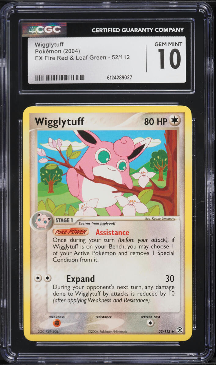 2004 Pokemon Ex Fire Red & Leaf Green Wigglytuff #52 CGC 10 GEM MINT