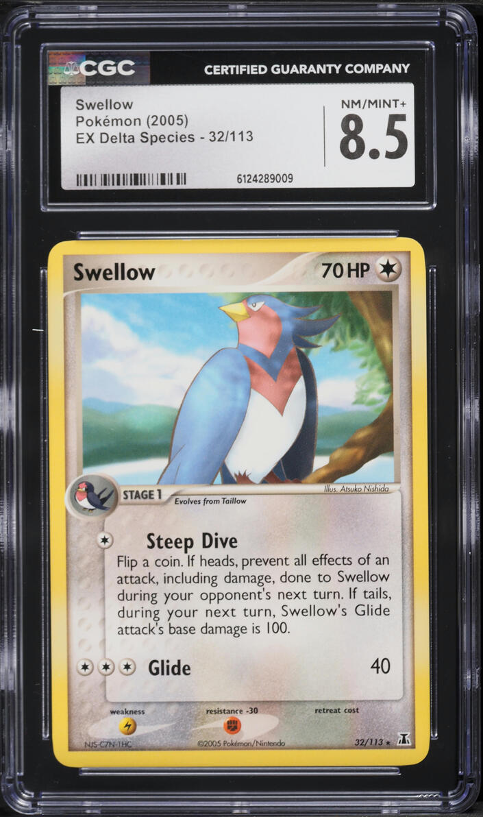 2005 Pokemon Ex Delta Species Swellow #32 CGC 8.5 NM-MT+