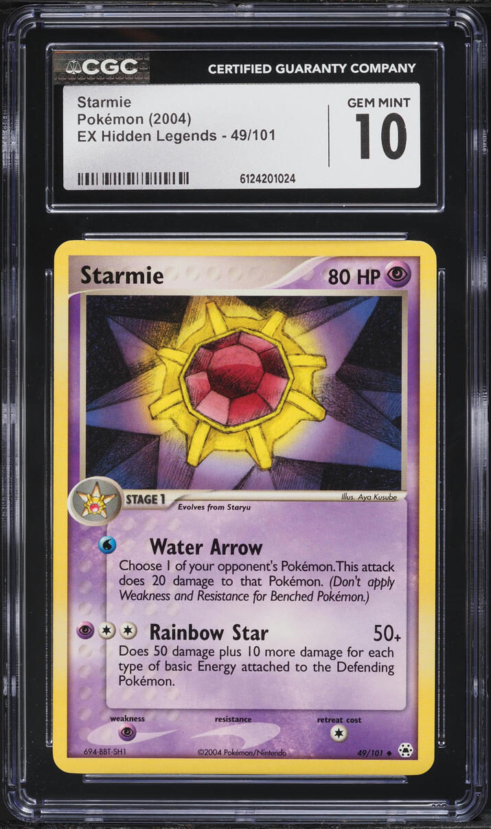 2004 Pokemon EX Hidden Legends Starmie #49 CGC 10 GEM MINT
