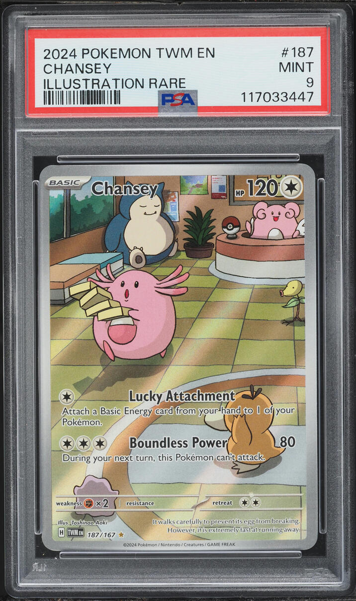 2024 Pokemon Scarlet & Violet Twilight Masquerade IR Chansey #187 PSA 9 MINT