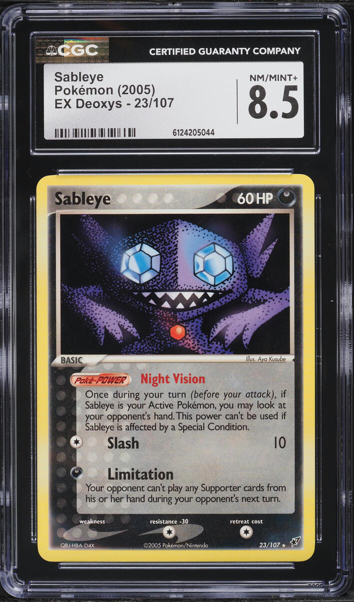 2005 Pokemon EX Deoxys Sableye #23 CGC 8.5 NM-MT+
