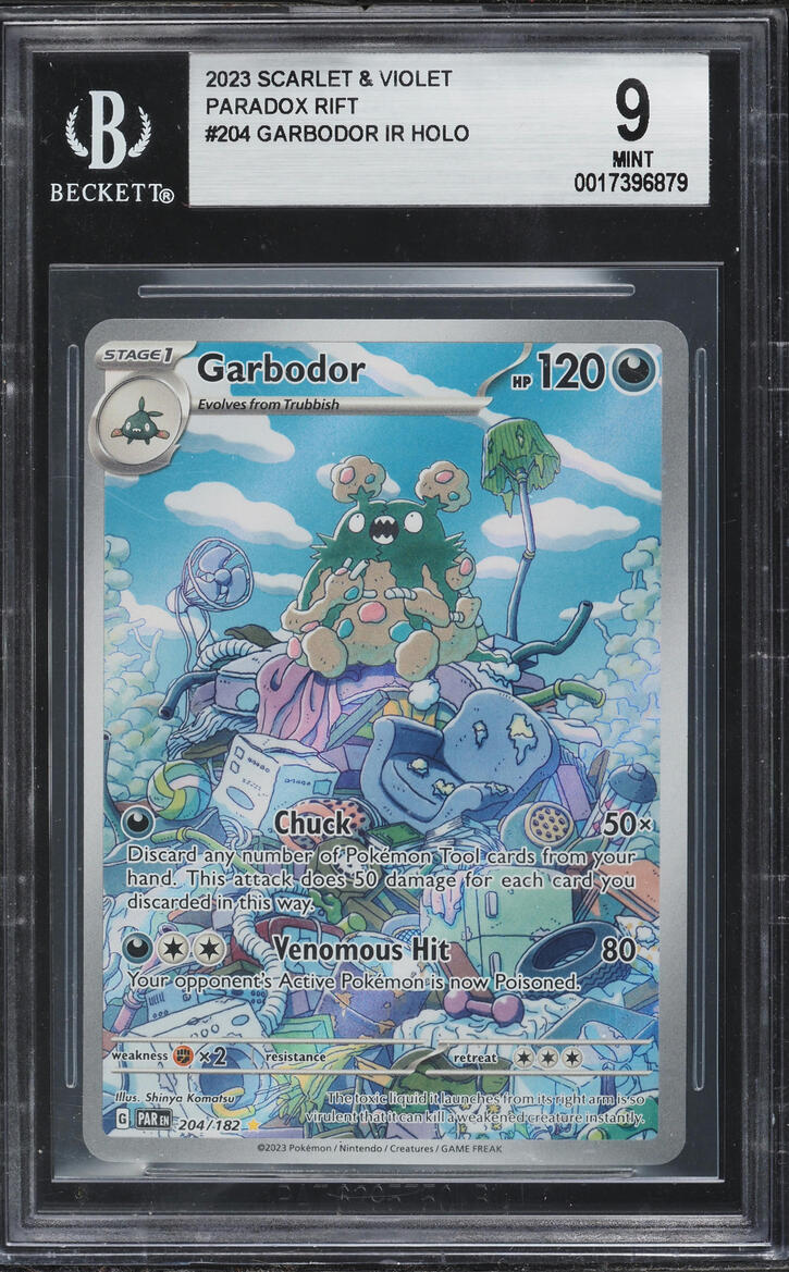2023 Pokemon Scarlet & Violet Paradox Rift IR Garbodor #204 BGS 9 MINT