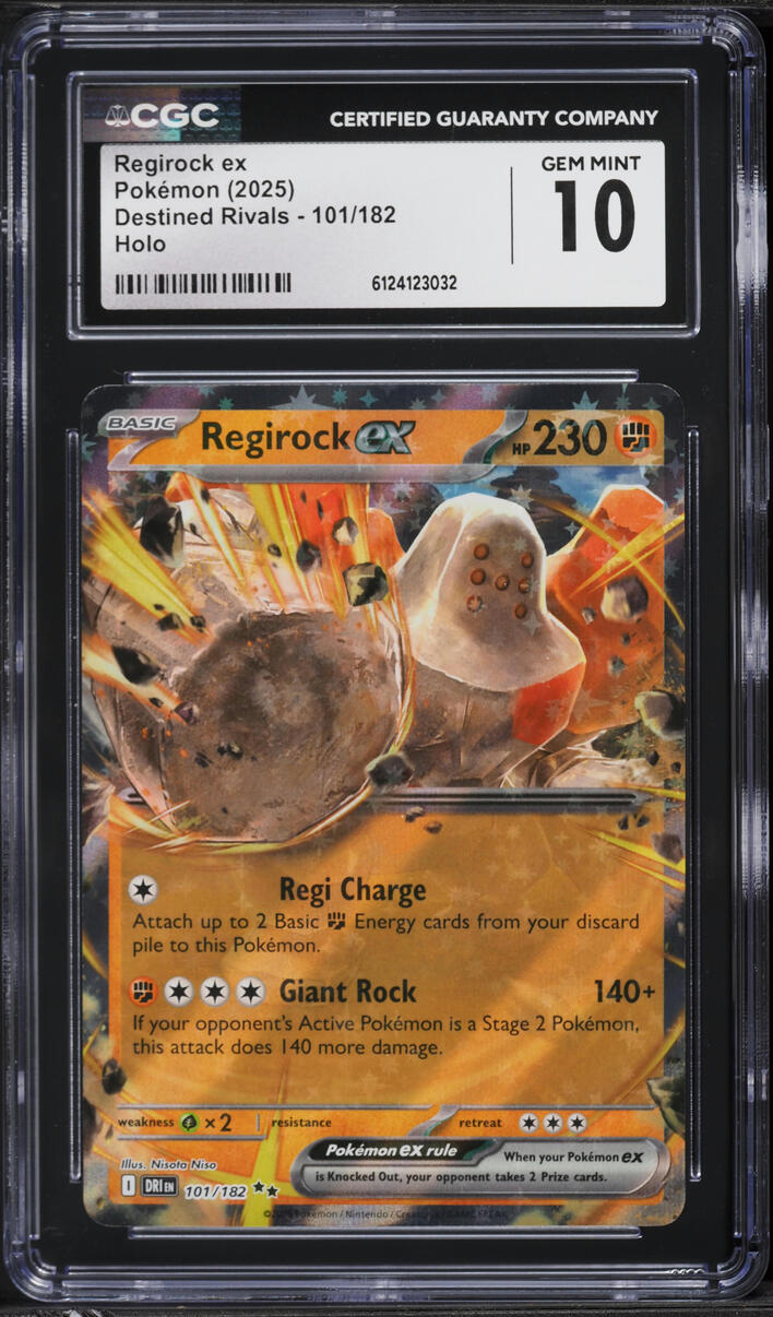 2025 Pokemon Scarlet & Violet Destined Rivals Holo Regirock ex #101 CGC 10 GEM MINT