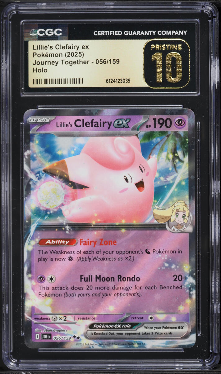 2025 Pokemon Scarlet & Violet Journey Together Holo Lillie's Clefairy ex #56 CGC 10 PRISTINE