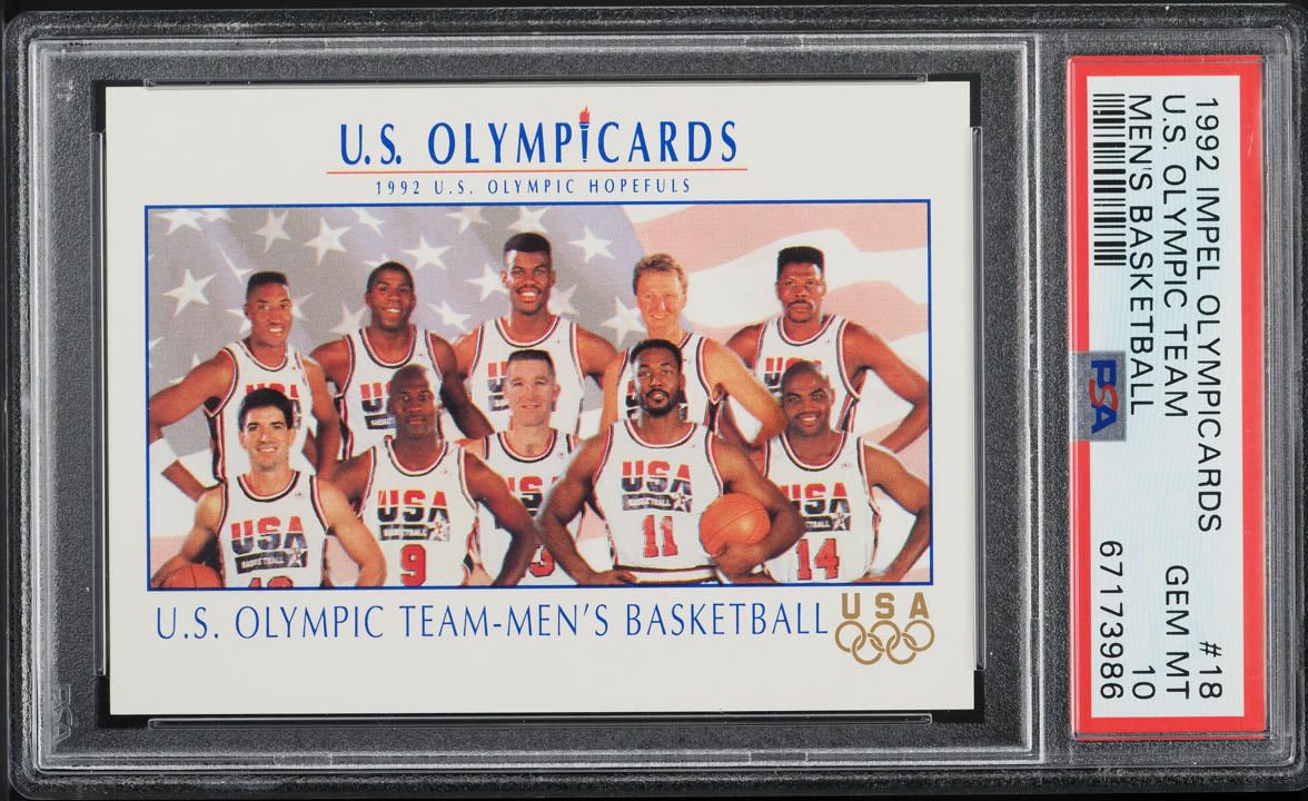 1992 Impel Olympicards USA Men's Basketball Team w/ Michael Jordan