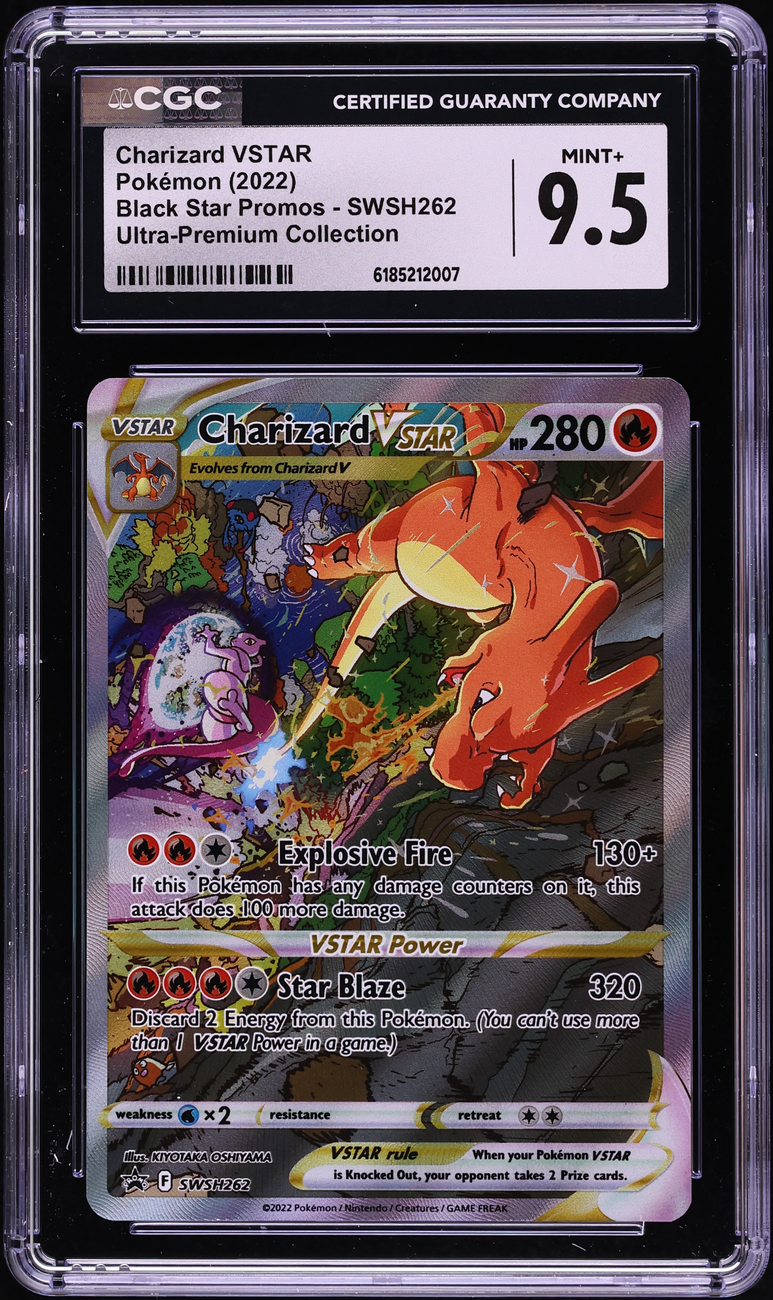 2022 Pokemon Sword & Shield Promo Ultra Premium Full Art Charizard VSTAR #SWSH262 CGC 9.5 MINT+