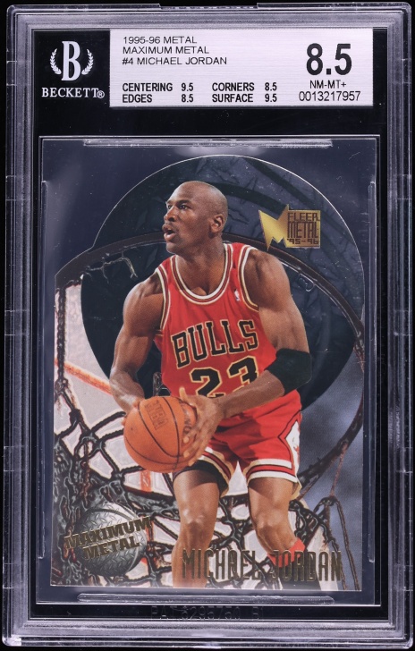1995 Metal Maximum Die-Cut Michael Jordan #4 BGS 8.5 NM-MT+