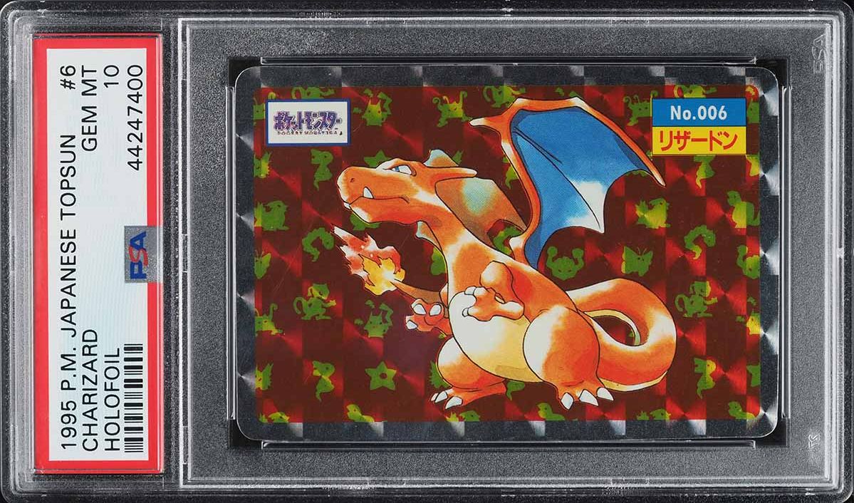 1997 Pokemon Japanese Topsun Holofoil Prism Charizard #6 PSA 10 GEM MINT
